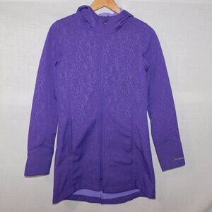 Cloudveil XS Purple Soft Shell Fleece Lined  hooded water resistant Jacket Coat